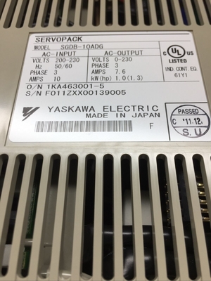 Yaskawa SGDB-10ADG AC SERVO AMPLIFIER 200-230V 10A 1KW 3 PHASE NEW