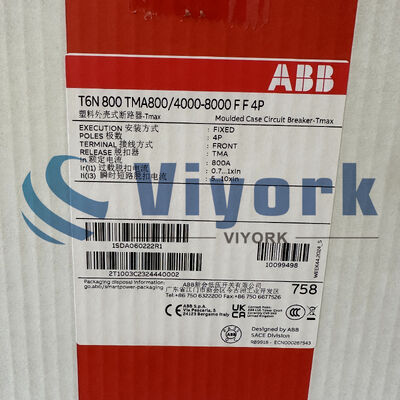 ABB 1SDA060222R1 DISJUNTOR T6N 800 TMA8004000-8000 F F 4P NOVO